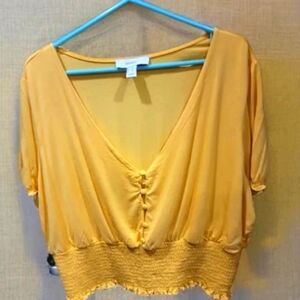 Forever 21 Mustard Crop Top Sz 3X